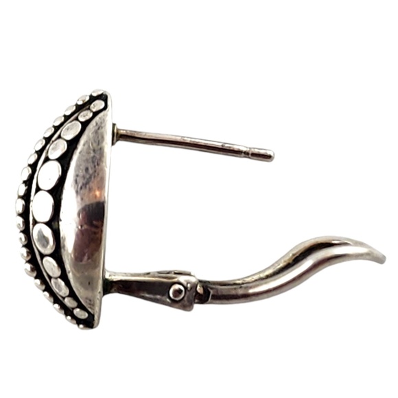 John Hardy Sterling Silver Buddha Belly Dot Earrings Omega Backs #18410 - Picture 6 of 8